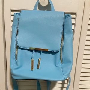 Baby blue mini backpack